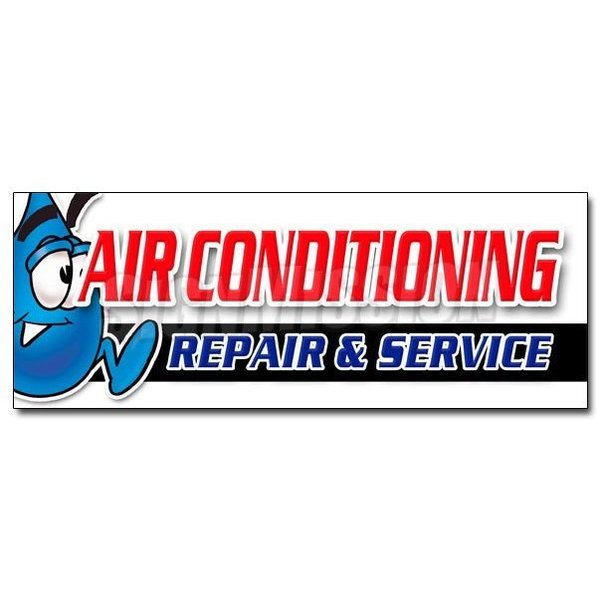 Signmission AC REPAIR & SERVICE DECAL sticker hvac air conditioning estimates finance, D-36 Ac Repair & Service D-36 Ac Repair & Service